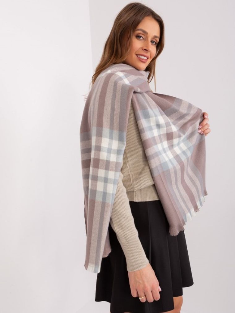 Szalik damski, fioletowy, Italy Moda