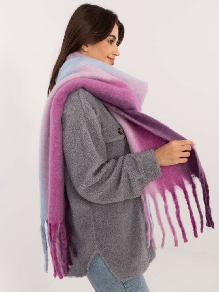 Szalik damski, fioletowy, Italy Moda