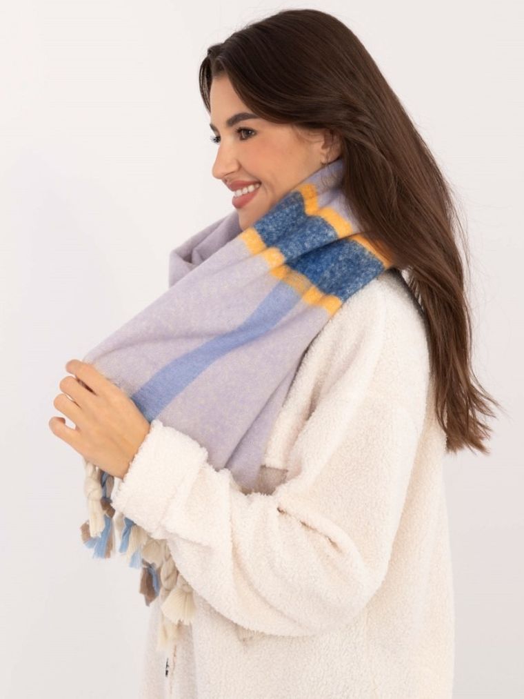 Szalik damski, fioletowy, Italy Moda