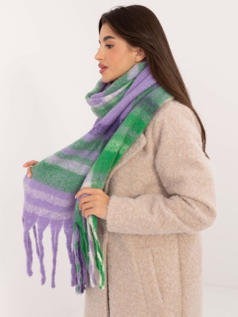 Szalik damski, fioletowy, Italy Moda