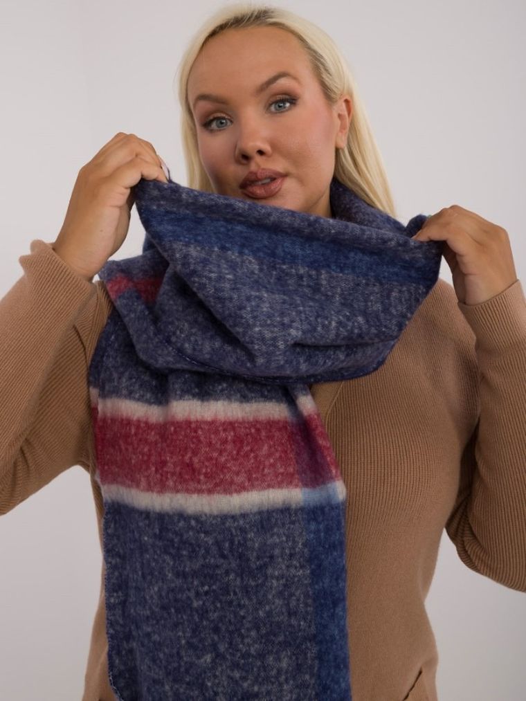 Szalik damski, granatowy, Italy Moda