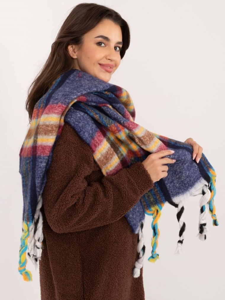 Szalik damski, granatowy, Italy Moda