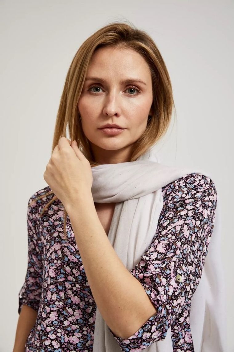 Szalik damski, jasnoróżowy, Moodo