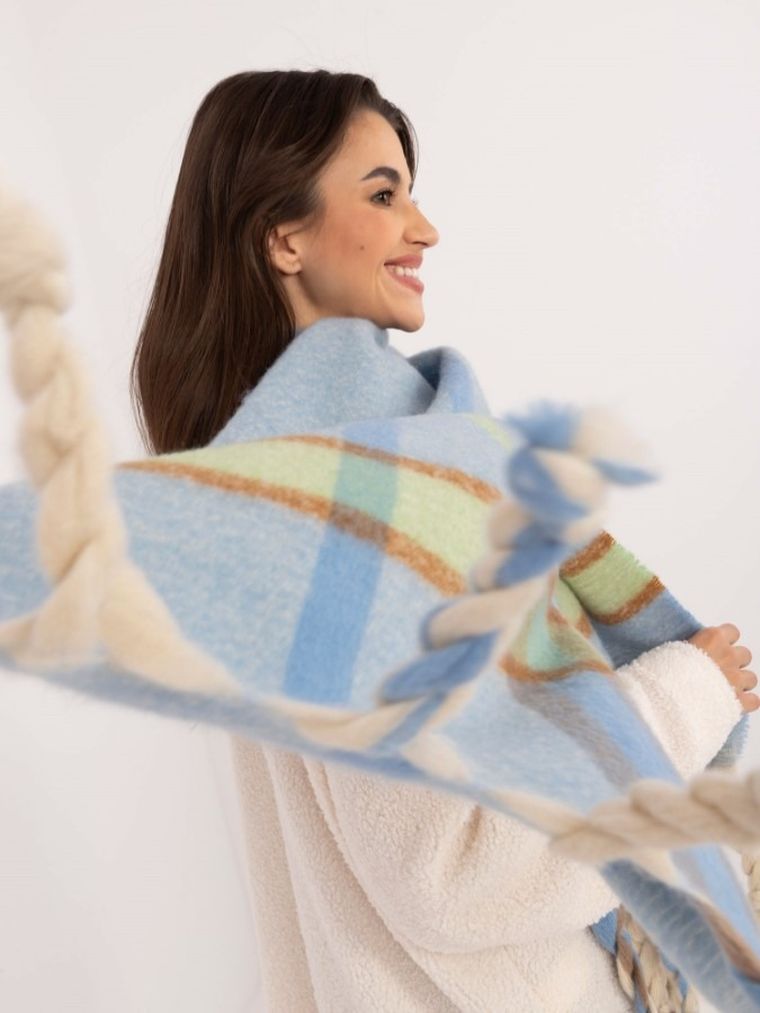 Szalik damski, niebieski, Italy Moda