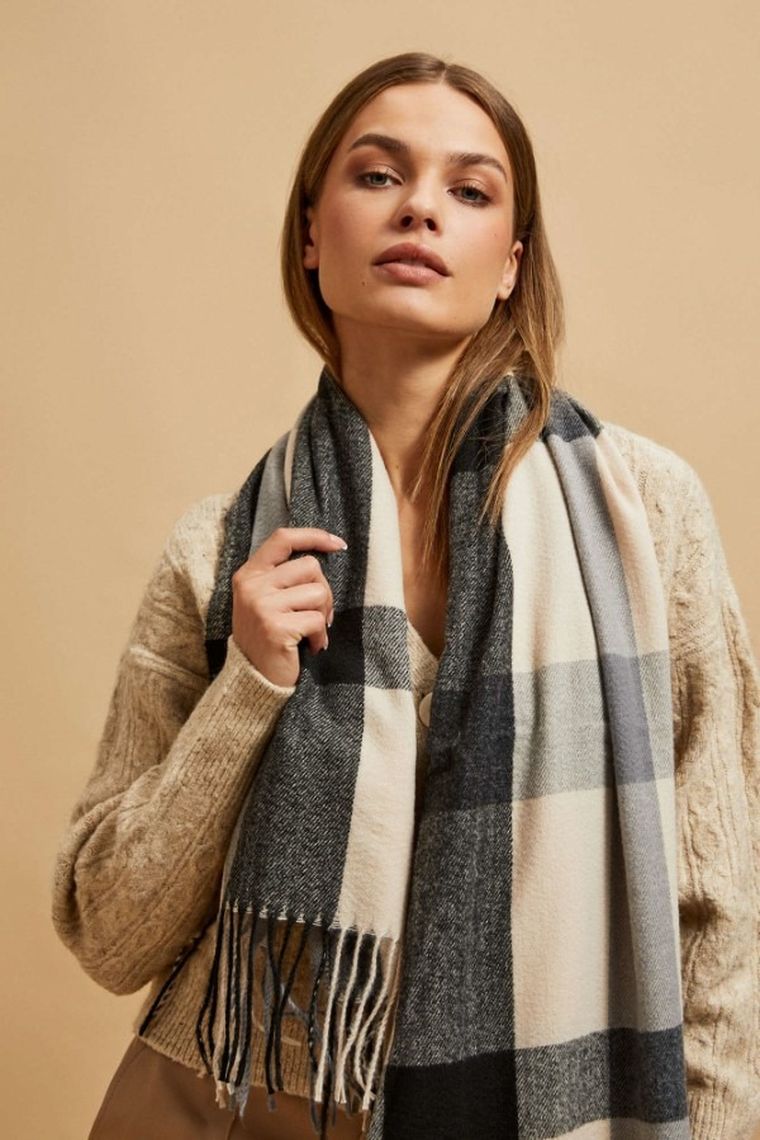 Szalik damski, niebieski, Moodo