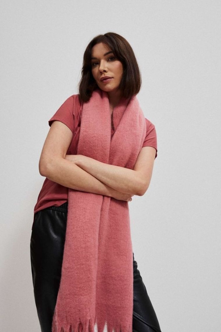 Szalik damski, różowy, Moodo