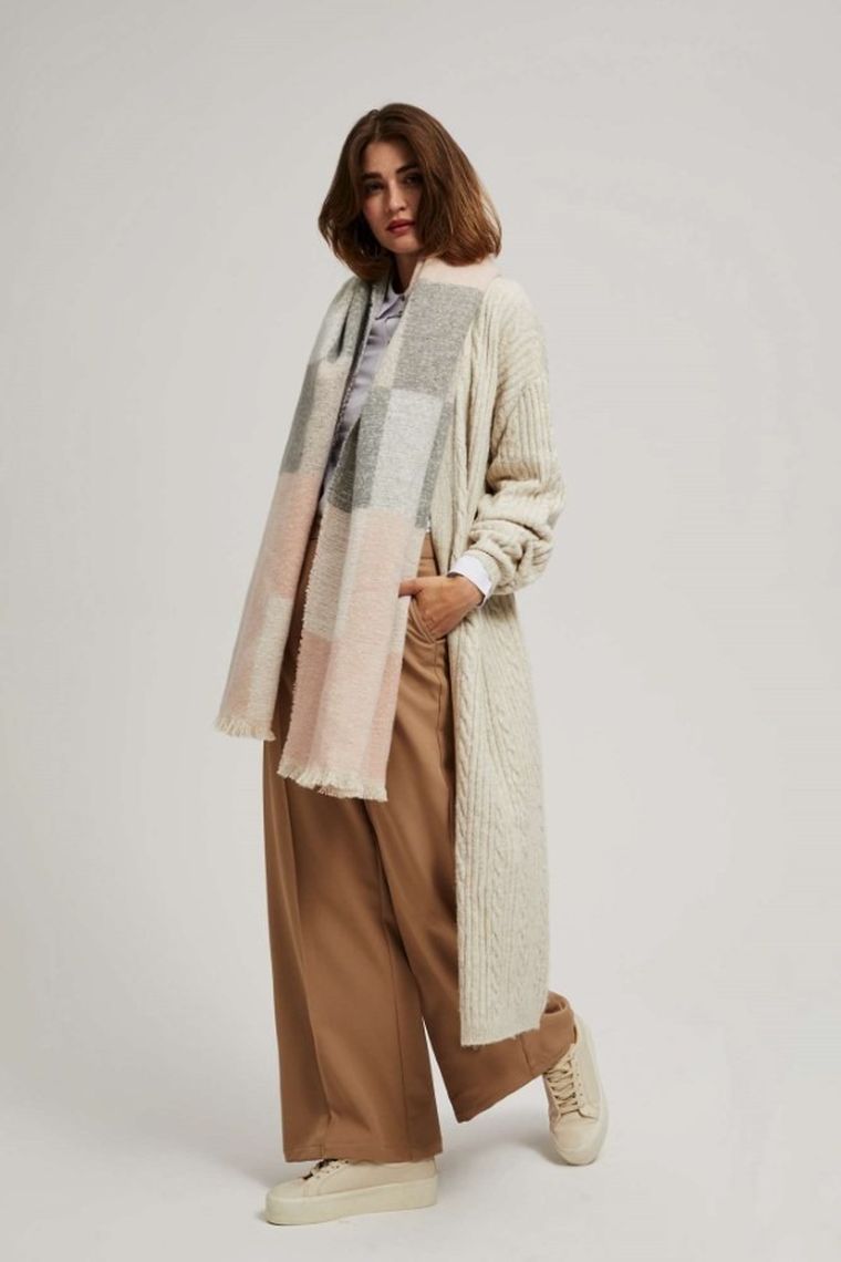 Szalik damski, różowy, Moodo