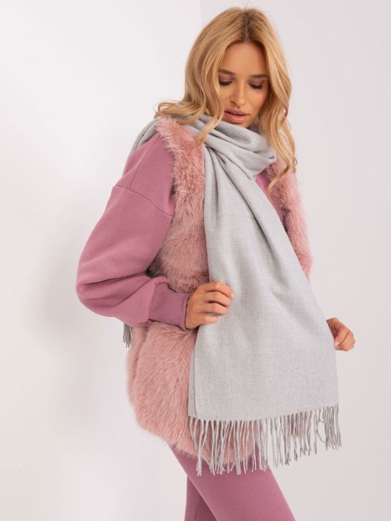 Szalik damski, szary, Italy Moda