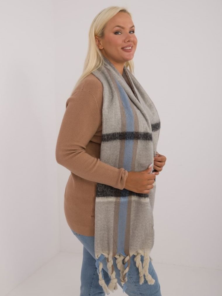 Szalik damski, szary, Italy Moda