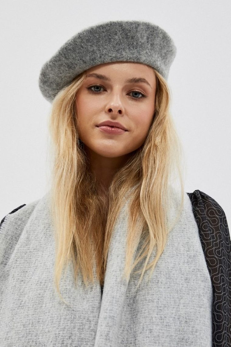 Szalik damski, szary, Moodo