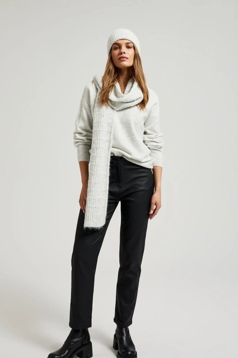 Szalik damski, szary, Moodo