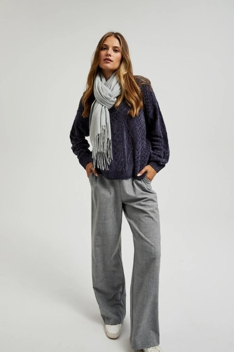 Szalik damski, szary, Moodo