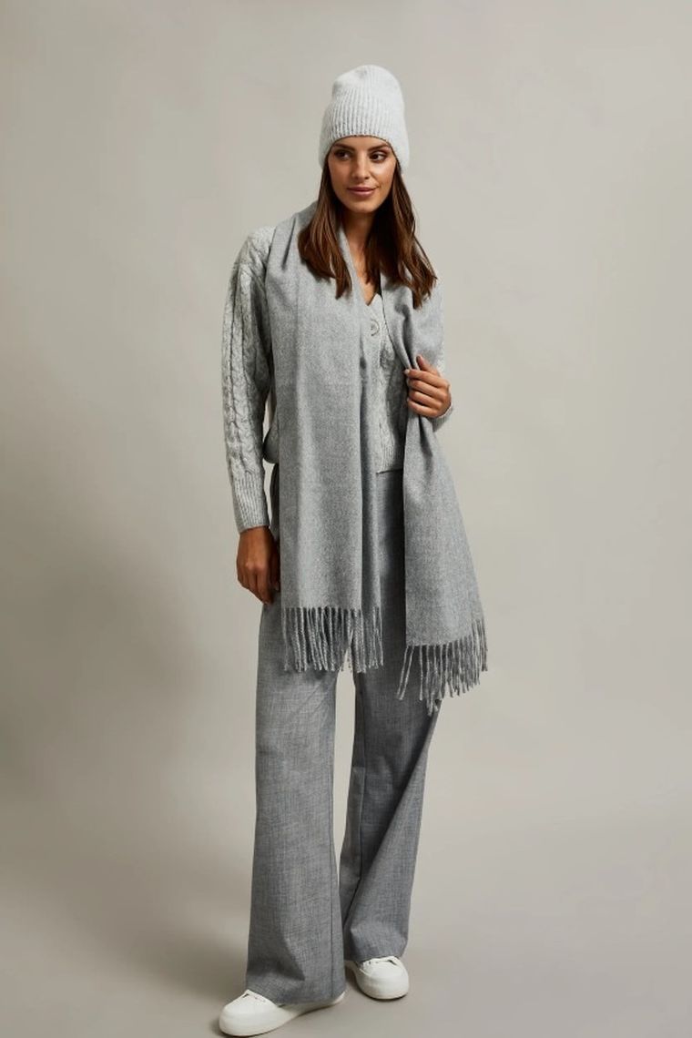 Szalik damski, szary, Moodo