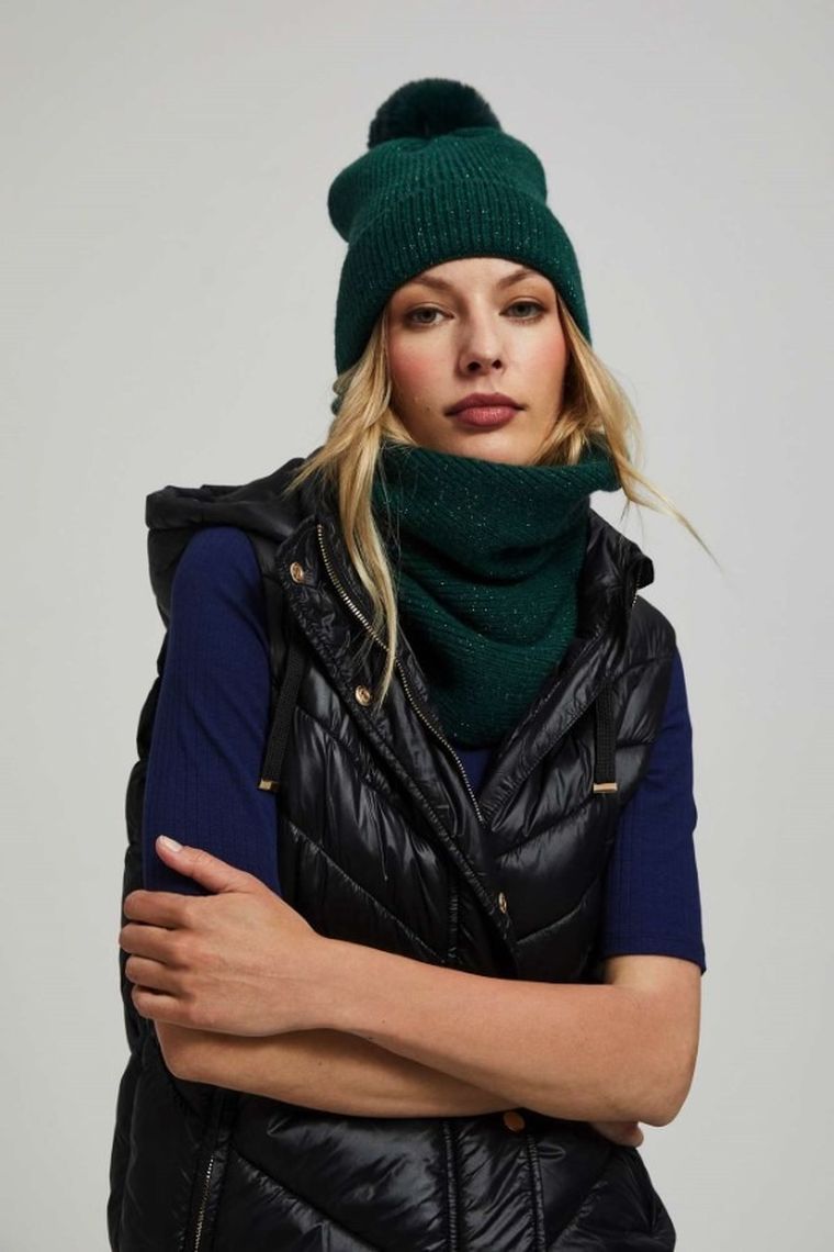 Szalik damski, zielony, Moodo