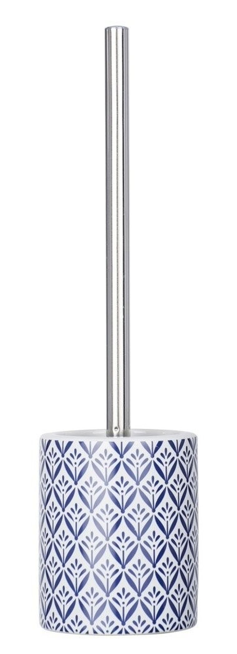 Szczotka do WC i pojemnik ceramiczny ze śródziemnomorskim wzorem, Lorca