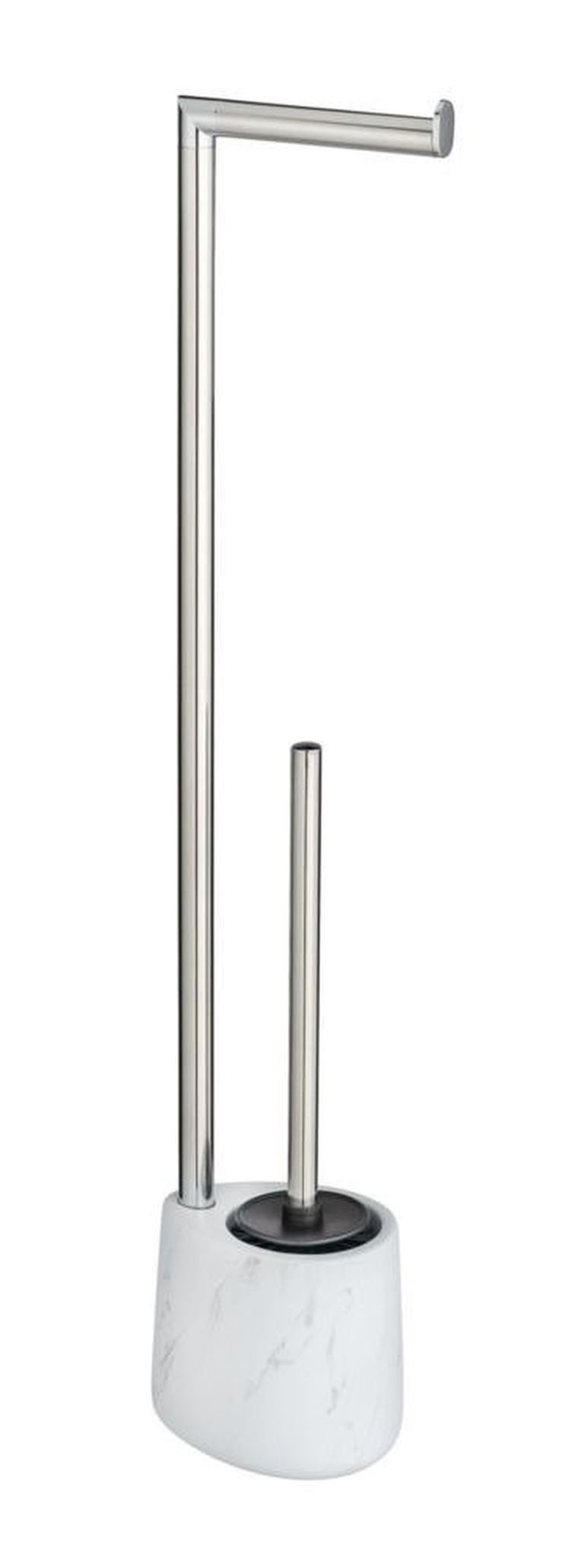 Szczotka do WC, z uchwytem na papier, Adrada, biały