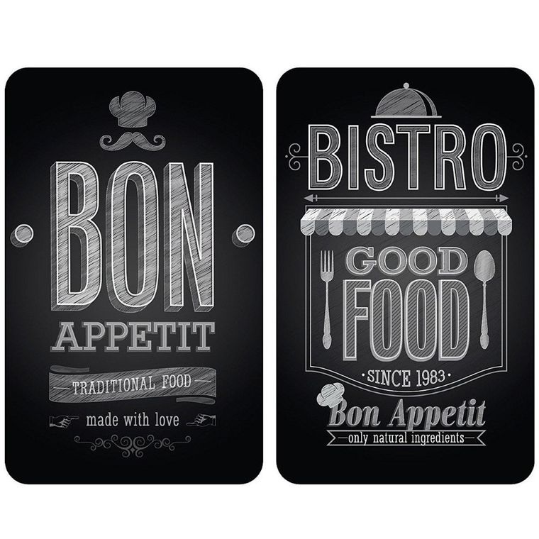 Szklane płyty ochronne, Bon appetit, na kuchenkę, 2 szt.