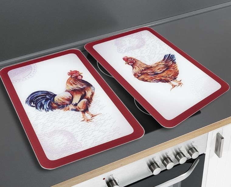 Szklane płyty ochronne, Farmi, na kuchenkę, 2 szt.