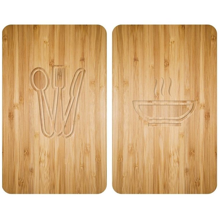 Szklane płyty ochronne, lunch, na kuchenkę, 2 szt.