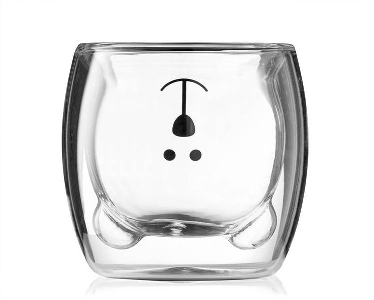Szklanka z podwójnym dnem, miś