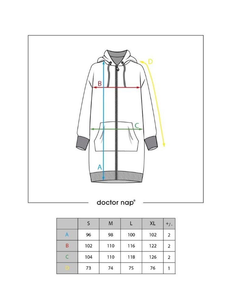 Szlafrok damski z kapturem, granatowy, Doctor Nap