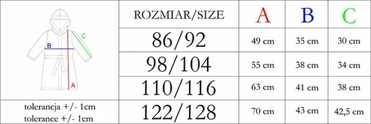 Szlafrok dziecięcy, niebieski, wiązany, Nicol