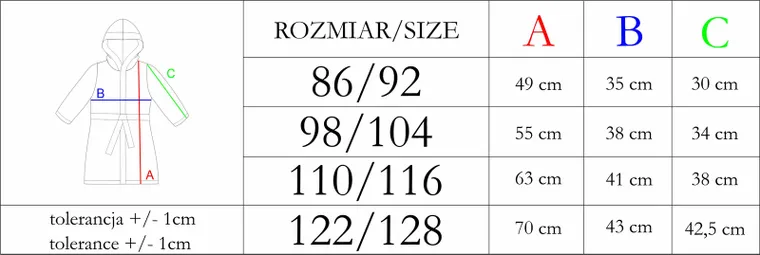 Szlafrok dziecięcy z kapturem, zapinany, ecru, Nicol