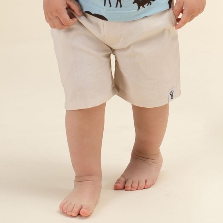 Szorty chłopięce, beżowe, Pinokio