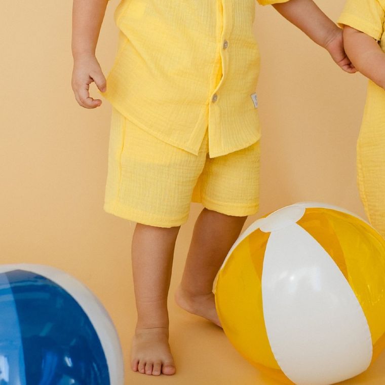 Szorty chłopięce, żółte, Eevi