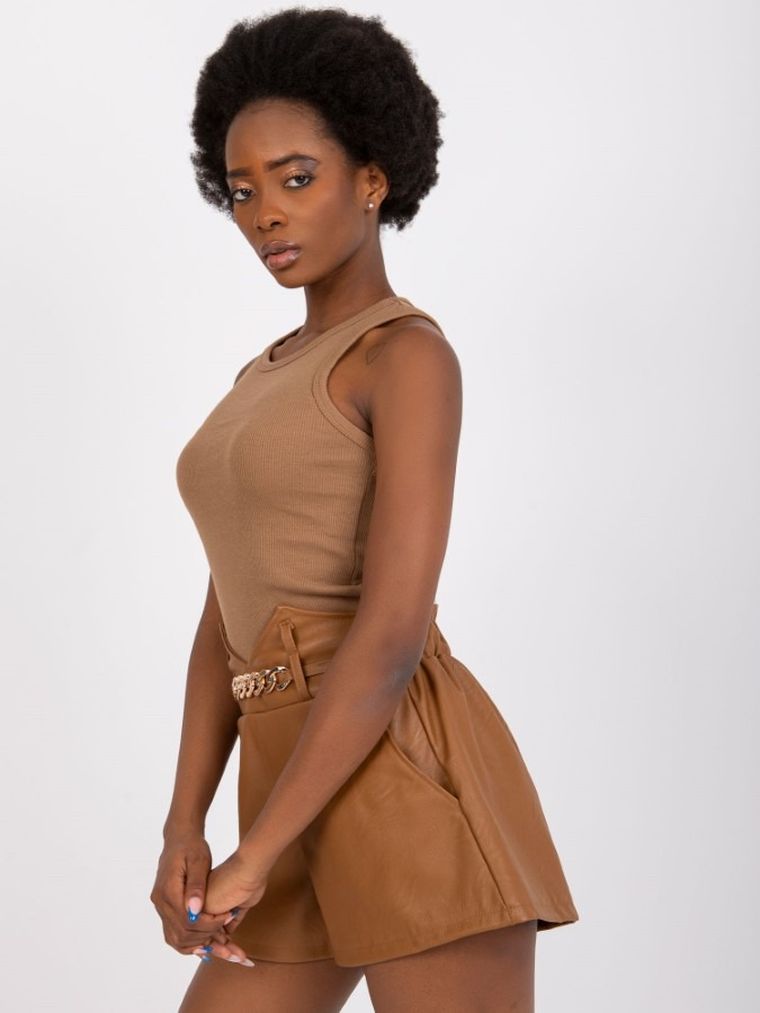 Szorty damskie, beżowe, Italy Moda