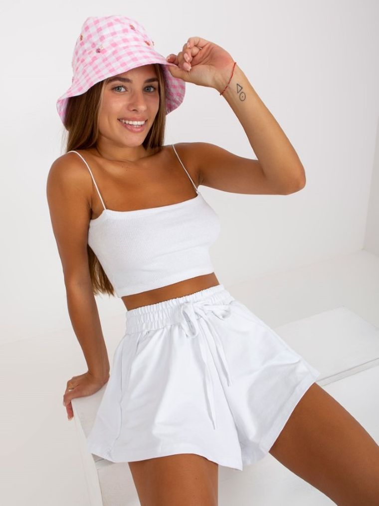 Szorty damskie, białe, Rue Paris