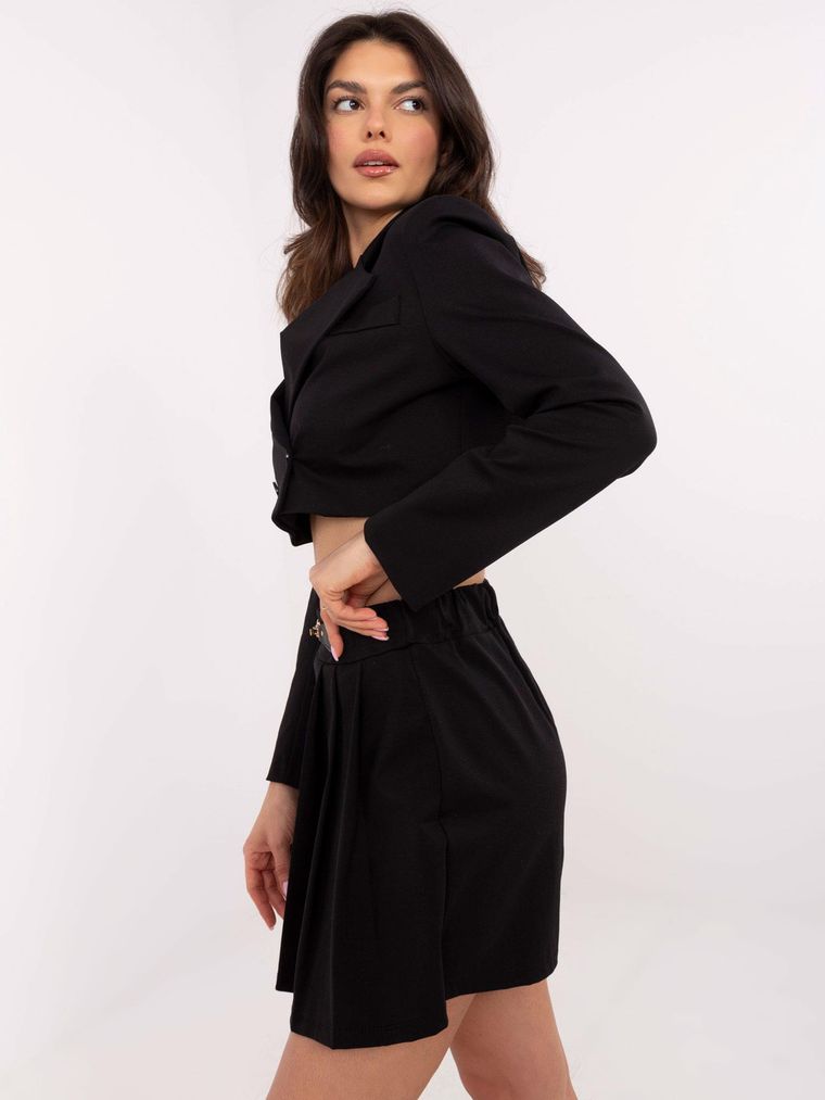 Szorty damskie, czarne, Italy Moda