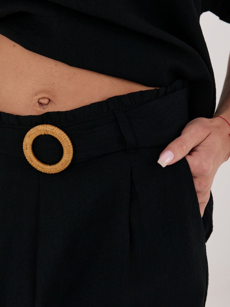 Szorty damskie, czarne, Sublevel