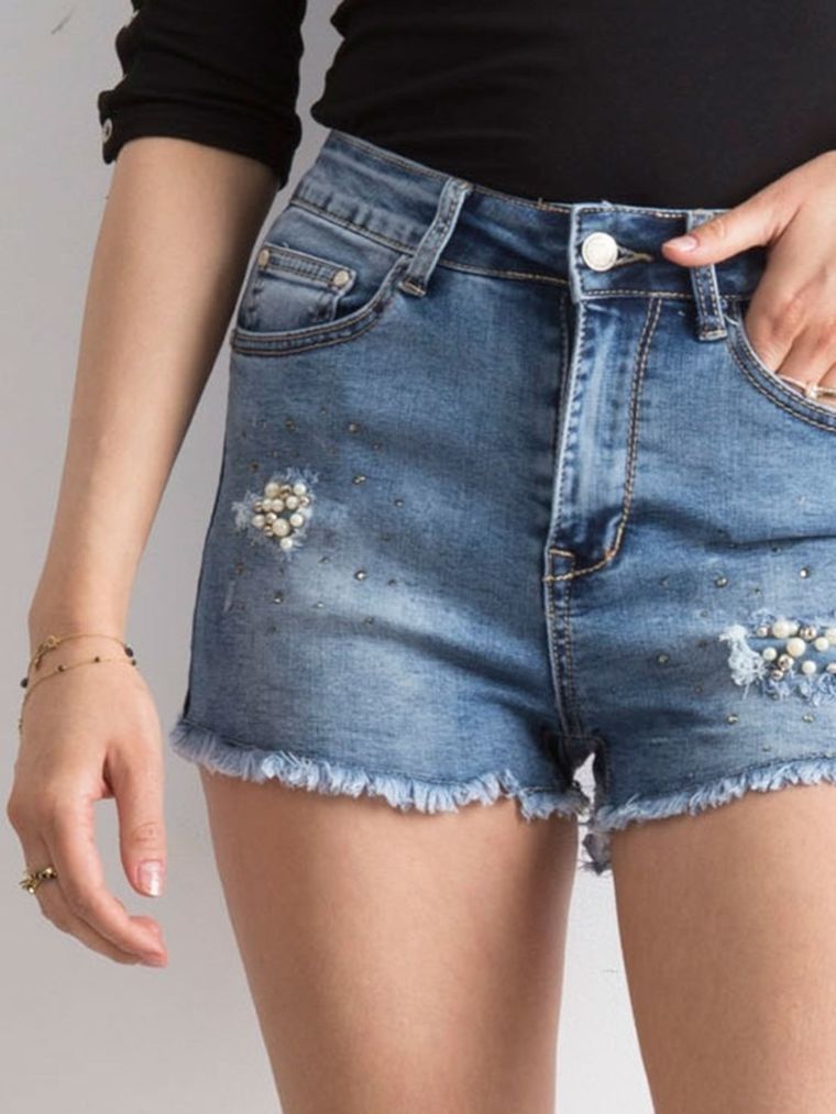 Szorty damskie, niebieskie, Redseventy