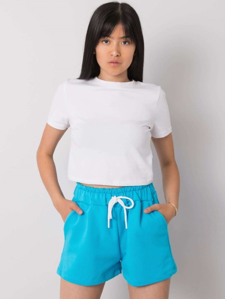 Szorty damskie, niebieskie, Rue Paris