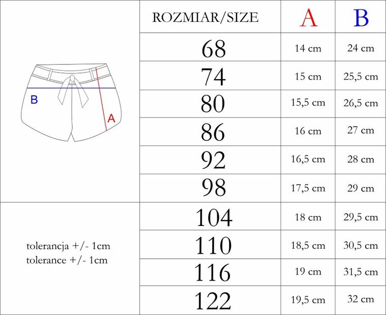 Szorty dziewczęce, biało-czarne, Nicol