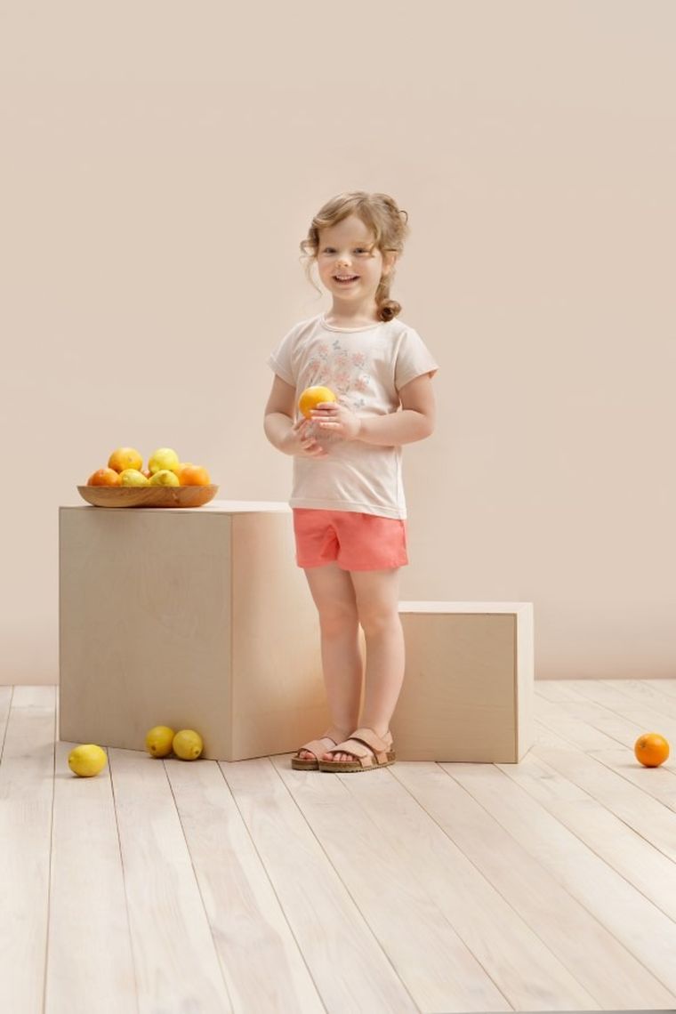 Szorty dziewczęce, czerwone, Summer Garden, Pinokio