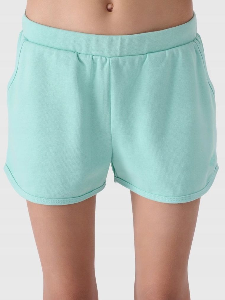 Szorty dziewczęce, turkusowe, 4F