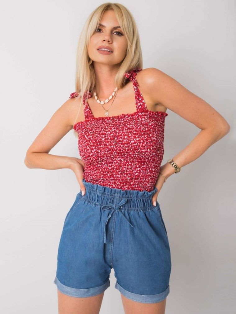 Szorty jeansowe damskie, niebieskie, Rue Paris