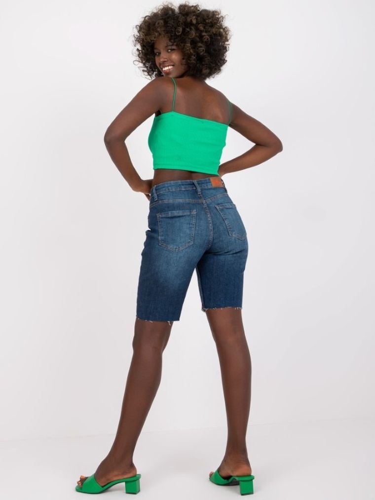 Szorty jeansowe damskie, niebieskie, Sublevel