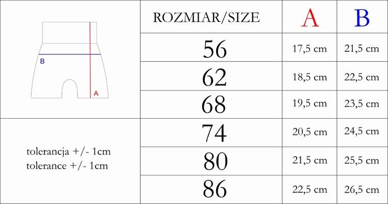 Szorty niemowlęce, biało-czarne, Nicol