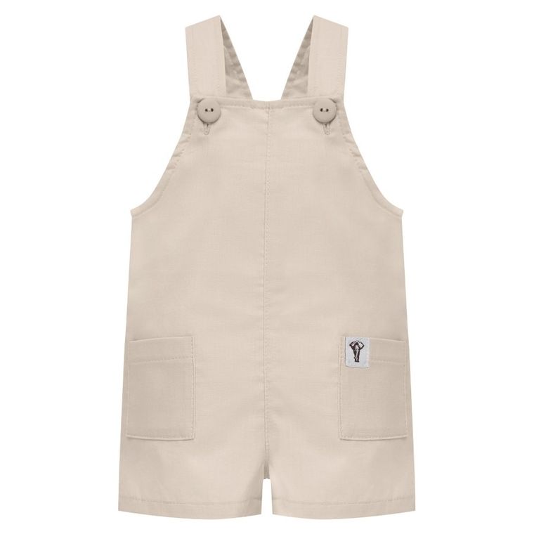 Szorty ogrodniczki chłopięce, beżowe, Pinokio