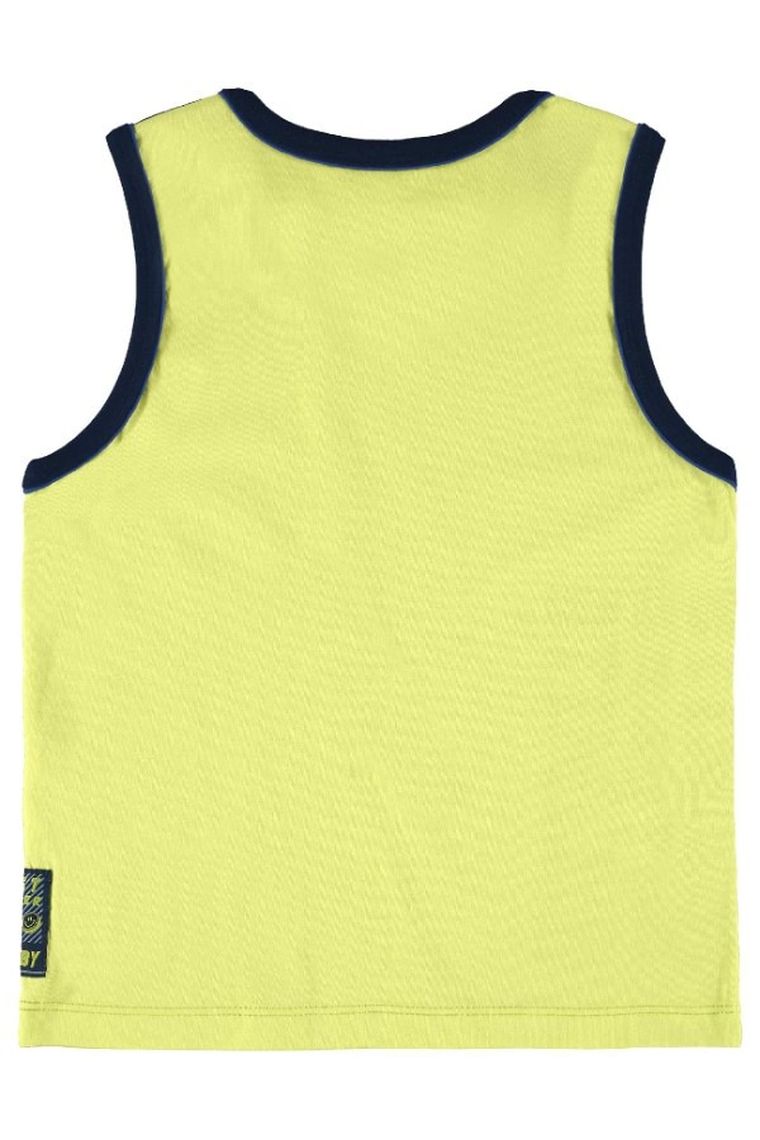 T-shirt chłopięcy bez rękawów, zielony, Quimby