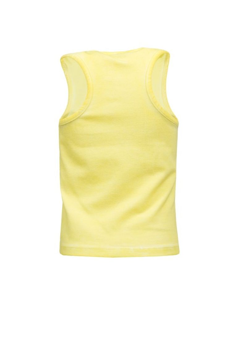 T-shirt chłopięcy bez rękawów, żółty, Lief