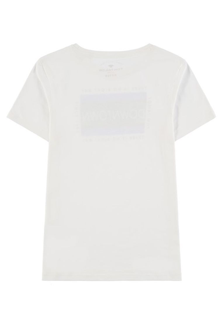 T-shirt chłopięcy, biały, Downtown, Tom Tailor