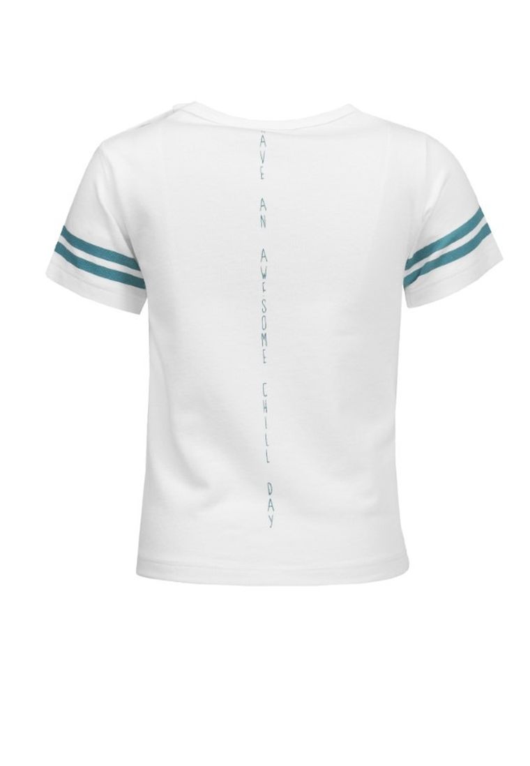 T-shirt chłopięcy, biały, Lief