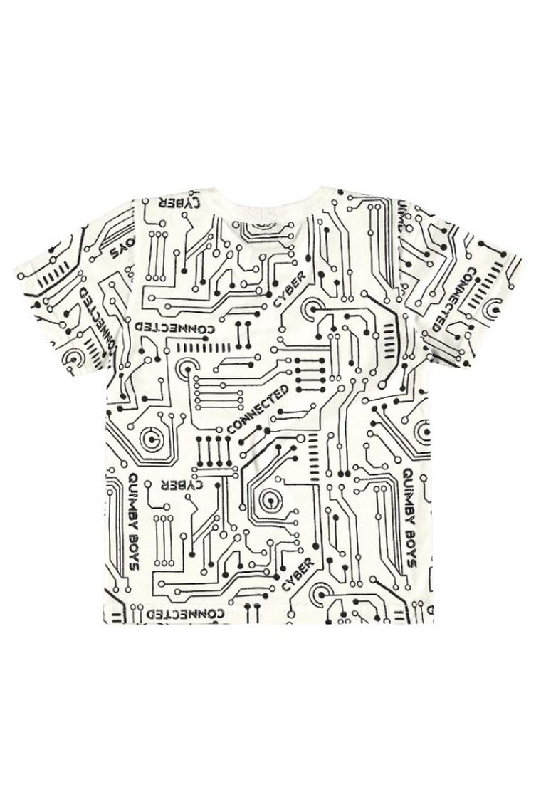 T-shirt chłopięcy, biały, Quimby