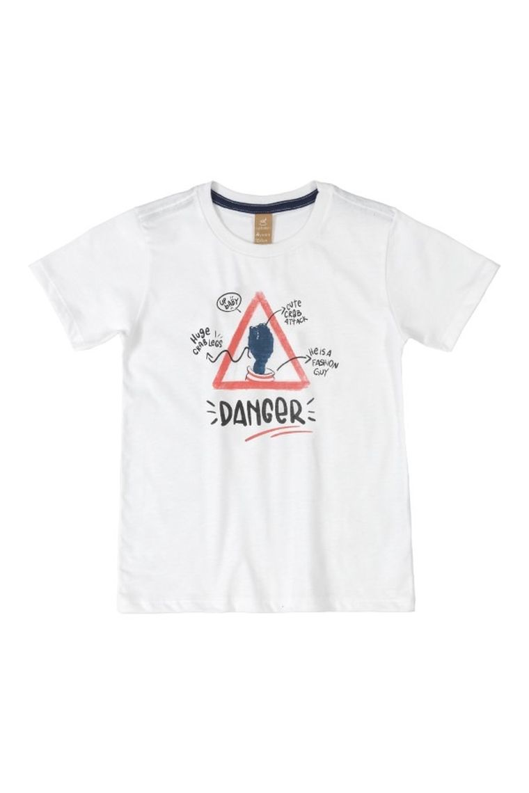 T-shirt chłopięcy, biały, Up Baby