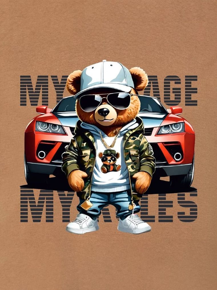 T-shirt chłopięcy, brązowy, Tup Tup