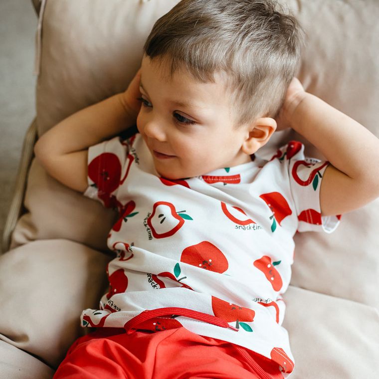 T-shirt chłopięcy, ecru, Eevi